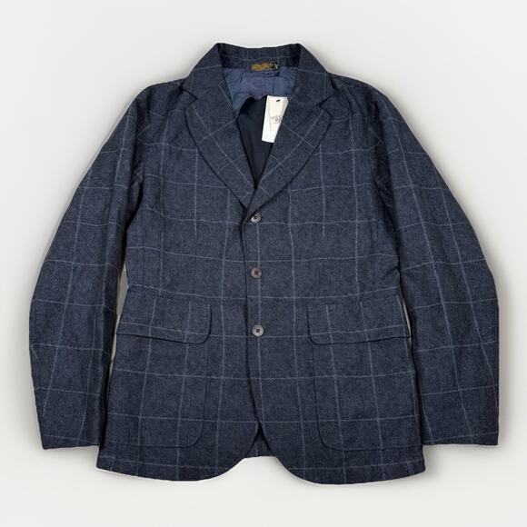 NWT RRL Double RL Linen Wool Herringbone Windowpane Sport Coat Blazer Jacket M